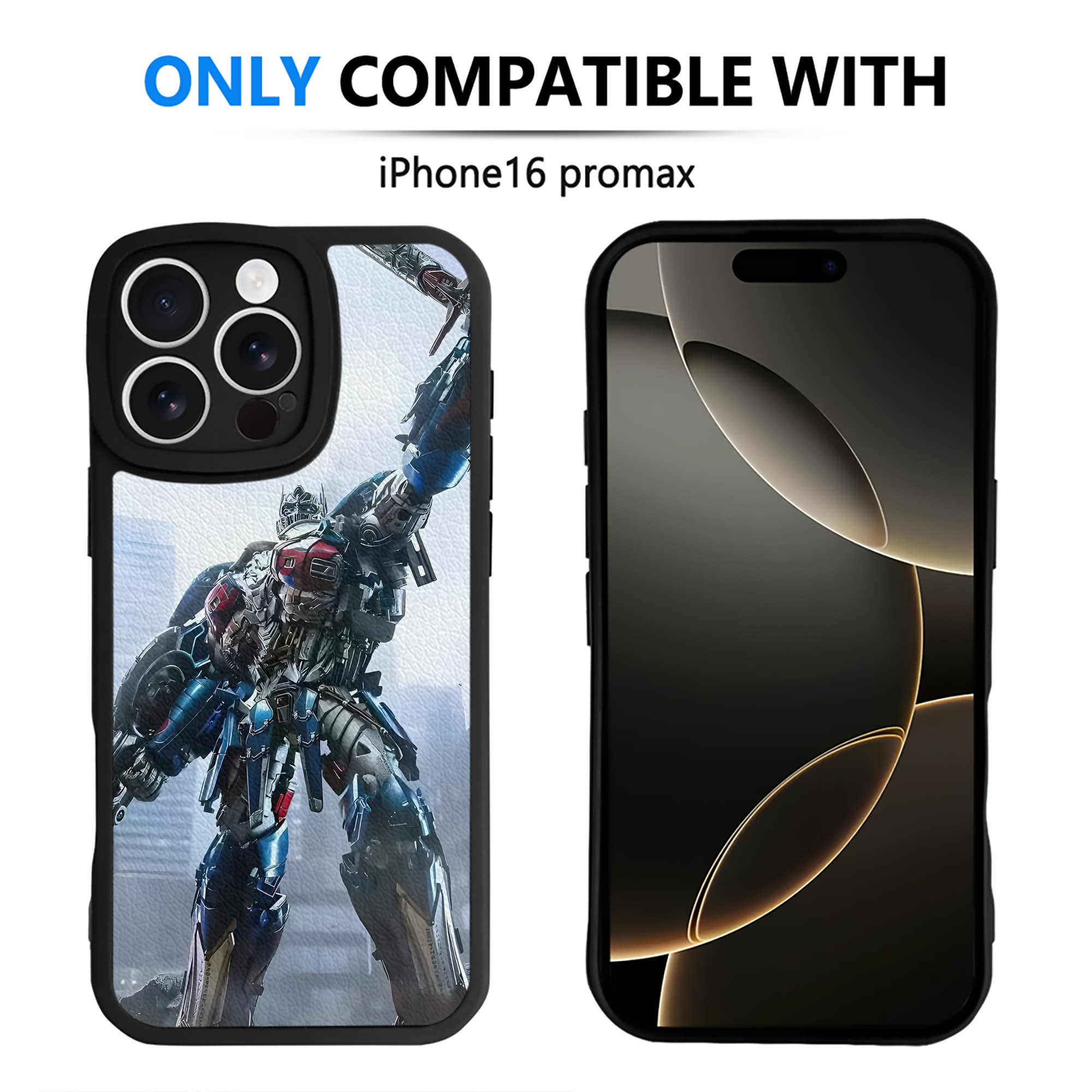 （画像用） Transformers トランスフォーマー 【iPhone 16シリーズ対応】シリコンスマホケース（レザー調） 材質：シリコン